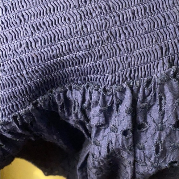 Strapless Navy Eyelet Dress from American Eagle - Picture 4 of 5